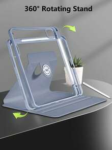 1 chiếc đế giữ máy tính bảng xoay 360° bằng acrylic trong suốt màu xám nhạt pha tím, có khe cắm bút, vỏ bảo vệ đa góc tương thích với iPad Mini 6/7, 9.7, 10.2, 10.5, Air 4/5, thế hệ thứ 10, 10.9, Pro 11", Air 11" (M2), Air 13" (M2), Pro 11" (M4), Pro 13" (M4) 2024, 12.9", Air 13" (M3) 2025, Air 11" (M3) 2025, (A16) 11" thế hệ thứ 11 2025, Không bao gồm bút cảm ứng. - Bụi tím - Xem 5