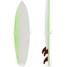 Yousoontic - Soporte de pared para tablas de surf de acrílico transparente para tablas de surf soporte vertical para tablas de aletas snowboard con capacidad para 50 libras - Ancho de la base - Ver 6