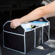 Foldable Car Trunk Organizer With 3 Compartments – Waterproof Collapsible Storage Bag For SUV, Sedan & Truck, Portable Cargo Organizer - A - View 4