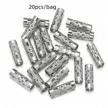 10/20 hạt/gói hạt hình ống rỗng bằng thép không gỉ, hạt đệm thời trang không gây dị ứng dùng cho vòng cổ, vòng tay, trang sức DIY - Hạt rỗng - Xem 8