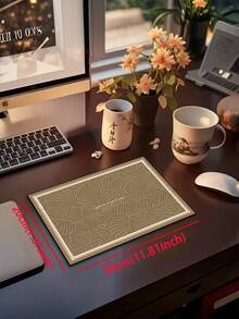 Alfombra de goma absorbente de 3.5 mm de grosor para la cocina, de estilo moderno y minimalista, color principal caqui con textura de hojas en marrón oscuro, patrón de líneas en relieve decorativo, se puede cortar para adaptarse al tamaño de la cocina - Multicolor - Ver 16