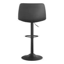 Swivel Bar Stools With Backrest, Height Adjustable PU Leather Bar Chairs, Modern Kitchen Counter Stools With Footrest, Set Of 2 - Dark Grey - View 8