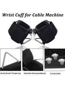1pc Adjustable Fitness Wrist Strap, Non-Slip Design, High-Strength Strap, Non-Slip Grip, Suitable For Cable Machines, Weight Lifting, Pull-Ups, Lat Pulldowns, Suitable For Gym And Home Fitness Equipment, Applicable To Cable Machines, Barbells, Dumbbells - Black - View 7