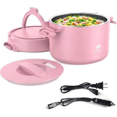 Fiambrera eléctrica portátil de 32 onzas, calentador de alimentos, 12/24/110 V, caja de almuerzo con calefacción mejorada para coche/camioneta/oficina, ideal para hombres y mujeres, sopa de,44497836
