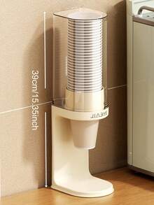 1个桌面一次性纸杯架，无需钻孔，家用收纳盒，商用咖啡厅酒吧餐厅壁挂式纸杯架，饮水机杯架，适用于家庭办公室 - 彩色 - 查看 13