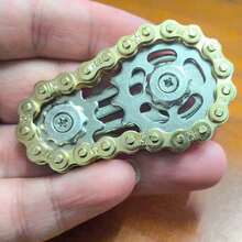 1个金属齿轮链条减压玩具，旋转自行车链条缓解压力，多功能，青少年礼物，桌面玩具 - 彩色 - 查看 13