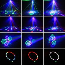 U'King 30W Mini Moving Head Light With RGB Halo , LED Stage Lighting  – Dot Beam/Pattern/Starry Sky Effects , DJ Light With Sound Activated,DMX-512 Control For DJ Disco Live Show Club Dance Party Wedding Bar Theater Christmas Lights - US A Type Plug(110-127V) - View 4
