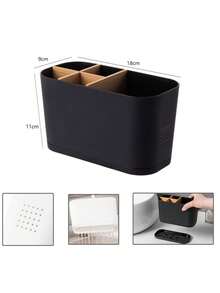 Bộ giá đựng bàn chải đánh răng 5 ngăn, kệ đựng đồ dùng nhà tắm, giá để bàn chải đánh răng điện, màu trắng và xanh lá cây, đồ trang trí nhà cửa, nội thất - Nhiều màu - Xem 9