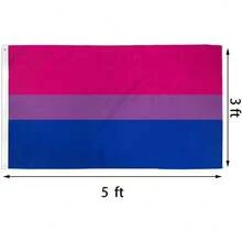 3x5Ft Bisexual Polyester Bi 2 Metal Grommets LGBTQ New - Style 1 - View 3