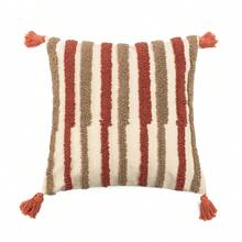 1pc Canvas Plush Ball Throw Pillow Cover, Modern Square Cushion Cover Suitable For Home Decor, Living Room, Bedroom, Sofa, All Seasons - Multicolor - View 8