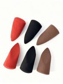 Makeup Sponge Multi-Shape Irregular Makeup Sponge Non-Latex Beveled Teardrop Tool Cylindrical Black Teardrop Cut Stamp Three-Sided Makeup Sponge Puff - Multicolor - View 4