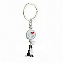 Jack Shepherd Dog Metal Keychain Personalized Pet Lover Gift With Heart Bone Charm Durable Puppy Key Ring For Business Travel Souvenir - 泰迪 - 查看 10
