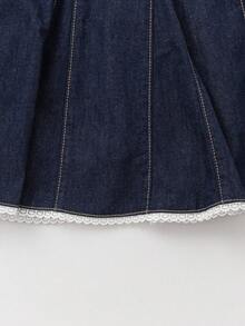 Balabala Girls Denim Skirt Stylish Durable Soft Casual Everyday Fashion Summer Skirt 2026 - Raw Denim - View 4