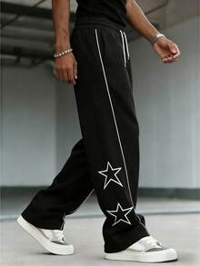 Pantalones casuales para hombres para primavera y verano, pantalones ligeros y de viaje con bordados de moda, pantalones cómodos y de uso diario - Negro - Ver 5