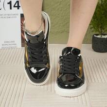 2026 Unisex Soft Bottom Casual Sneakers, VEA Sole, Multiple Colors Available (Pure White/Black & White/Black & Gold/Black & Brown/Brown), Versatile Student Shoes - Black and Gold - View 5