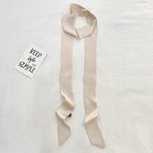 2m Long Exquisite Solid Color Lightweight Scarf Ribbon, Made Of Lightweight Polyester Fiber. It Is A Fashionable Neck Accessory For Women, With A Soft Texture. Can Be Used As A Multi-Functional Scarf, Shawl, Beach Towel, Hair Accessory, Hairband Or Headband. It Is An Ideal Choice For Styling - Multicolor - View 5