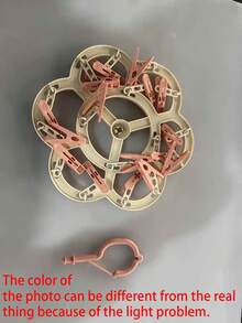 16夹可折叠旋转晾衣架，适用于晾晒内衣、袜子、小件衣物，室内外均可使用 - 节省空间，无需电源，洗衣房装饰，袜子收纳，衣架，公寓必备，母亲节礼物 - 彩色 - 查看 19