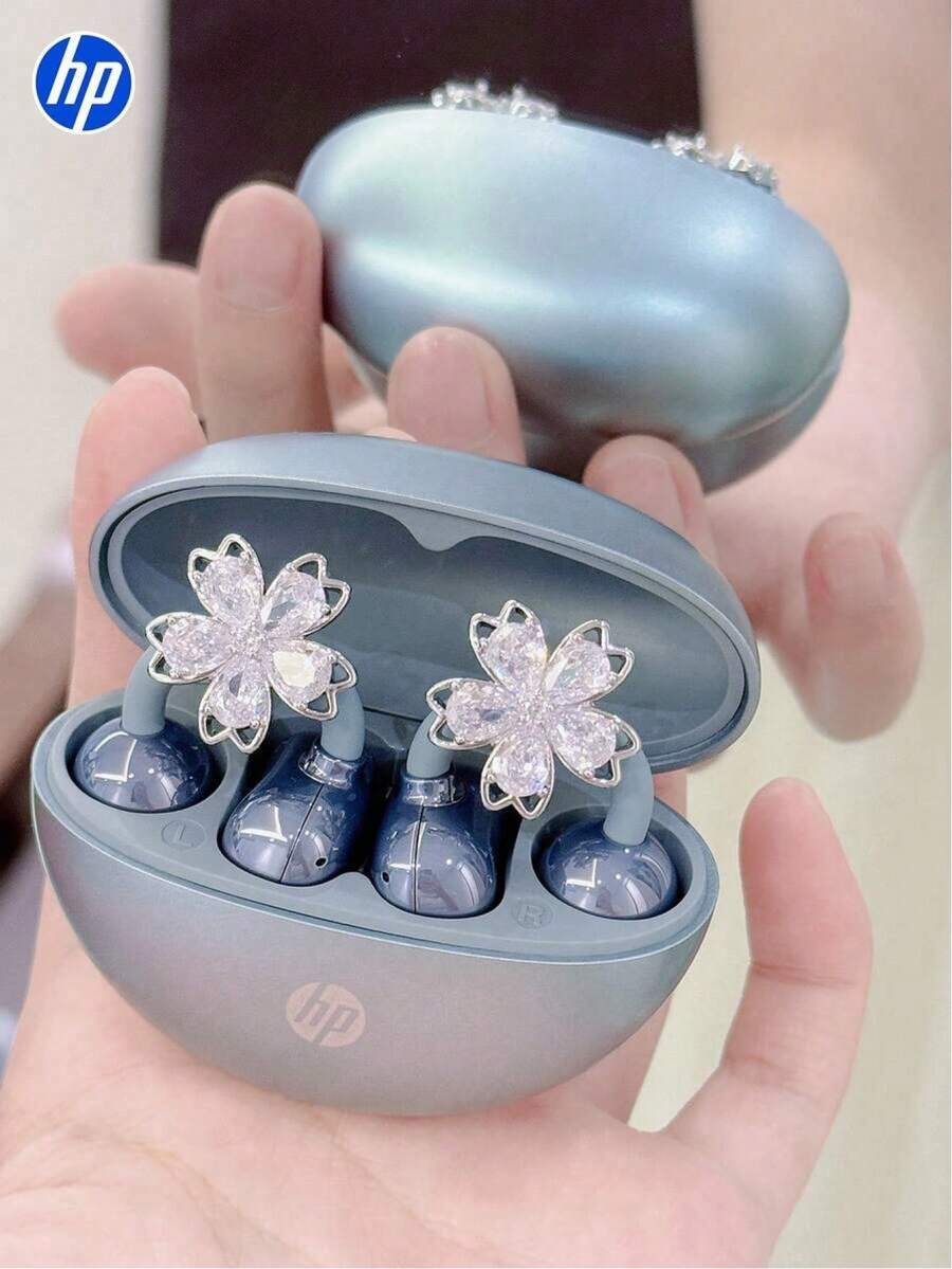 HP无线耳机，高品质音效，5.4自动配对，长达30小时播放时间，轻巧设计，IPX4防水，带麦克风，适用于安卓设备、游戏、扬声器，是节日、母亲节、学生和上班族的理想礼物。 - 查看 1