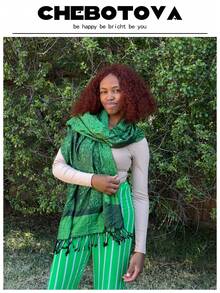 1 chiếc khăn choàng cổ bằng polyester họa tiết Paisley, kiểu dáng Bohemian, thích hợp cho mùa xuân, hè và thu. - Nhiều màu - Xem 5