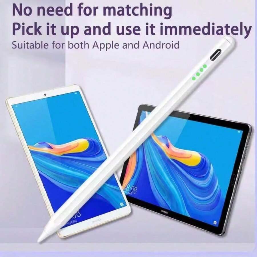 新款可充电磁性触控笔，主动式触控笔，兼容iPad，通用电容式触控笔，适用于安卓和Windows平板电脑