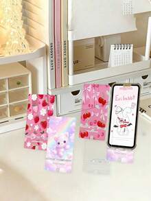 1pc High-End Acrylic Phone/Tablet Stand, Crystal-Like Texture, Minimalist Jesus Design, Adjustable For Charging And Displaying Collectibles - Multicolor - View 8
