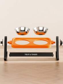 1 bát ăn cho thú cưng bằng thép không gỉ có thể điều chỉnh độ cao, bát đơn nhiều tầng bảo vệ cổ cho chó nhỏ - nhiều màu - Xem 8