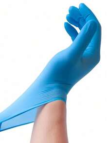 20/100pcs Pink Nitrile Disposable Gloves - Thicker, Durable, Comfortable Fit, Suitable For Kitchen Cleaning, Dishwashing, Beauty Care, Pet Bathing, Etc. - Waterproof Home Essentials Kitchen Gadgets Home Decor - màu đen - Xem 3