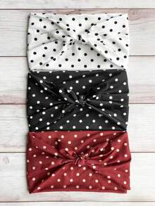 1/3/6 piezas Diadema elástica suave con estampado de lunares para mujer, para yoga y deportes, uso versátil diario y ocasional, elegante accesorio para la cabeza adecuado para todas las estaciones y festividades - 6 piezas - Ver 10