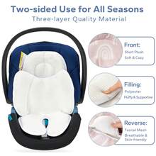 1pc Reversible Mesh Stroller Pad, Baby Carriage Seat Cushion, Infant Swing Chair Support Pad - Pink - View 6