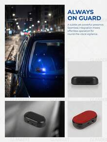 2PCS Car Solar Power Simulated Dummy Alarm, Warning Anti-Theft LED Flashing Light Fake Lamp Car Alarm Anti Theft Device Anti Theft Car Device,Car Ambient Lighting - Anti-theft Lights - View 6