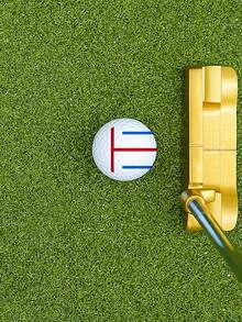 Golf Ball Line Marking Template Set, Double-Sided Triple Line Precise Alignment Marking Tool, Clip-On Line Drawing Guide With Marking Pen Combo, Easy Manual DIY Golf Ball Marking And Aiming Accessories - Multicolor - View 5