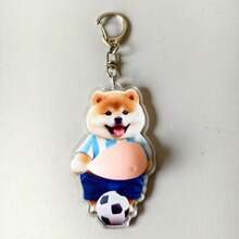 Acrylic Shiba Inu Belly Shaped Keychain - Not Just A Keychain, But Also A Soft Toy | Fun Interactive Squeeze Belly Toy | Multifunctional Pendant For Bags, Car Keys And Backpacks | Creative Small Accessory - Multicolor - View 5
