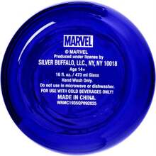 Silver Buffalo Marvel Spider-Man Spidey Spider Web Logo Glass Jar Tumbler With Bamboo Lid And Glass Straw, 16 Ounces - ColorEE - 查看 1