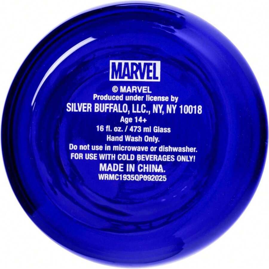 Silver Buffalo Marvel Spider-Man Spidey Spider Web Logo Glass Jar Tumbler With Bamboo Lid And Glass Straw, 16 Ounces - ColorEE - 查看 1