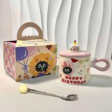 Decorative Porcelain Mug 360ml - 粉色 - 查看 2