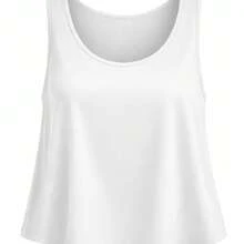 Camiseta feminina cropped básica - Branco - Visão 2