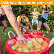 Summer Water Play Balloon Set, Self Sealing Water Bomb Balloons In Tropical Colors, Thickened Latex Design For Outdoor Gathering And Pool Fun - 彩色 - 查看 3