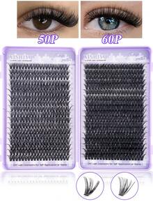 Bộ 720 sợi mi giả D-Curl, bao gồm 10P+20P/30P+40P/ 50P+60P/80P+100P - Làm thủ công, mi giả D-Curl chất lượng cao, độ cong tự nhiên, bộ mi có thể tùy chỉnh - Có thể tái sử dụng, nhẹ và dễ sử dụng, nối mi, mi tự nhiên, nối mi dày, bộ mi giả - Xem 1