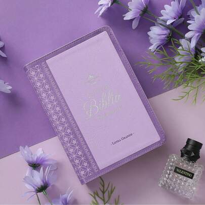 Biblia RVR60 Neoclassic Lila Canto Plateado Tamaño Compacto Letra Grande Imitación Piel