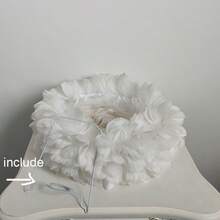 大型蓬松梦幻羽毛灯罩，手工制作，无需用电，适用于 E27 灯座 - 400半球形狀 - 查看 3