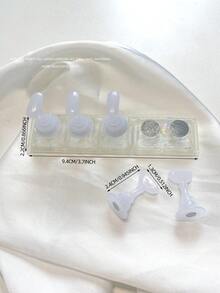 亚克力极光彩虹色矩形钻石形状美甲展示架,树脂水晶珠水钻复古韩国花朵激光 DIY 家居和户外女士母亲姐妹妻子女友婚礼美甲沙龙美容情人节使用 - 彩色 - 查看 92