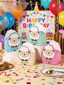 10pcs/Pack Eid Al-Adha, Eid Mubarak Party Favor Gift Candy Paper Box, Chocolate Paper Box, Cute Sheep Design Portable Paper Box, Suitable For Various Festivals - View 8