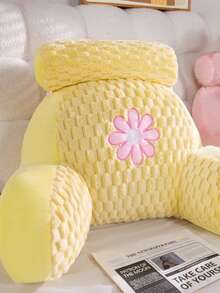 Almohada lumbar con patrón floral lindo, cojín de apoyo suave, decoración del hogar cómoda, regalo perfecto para trabajadores de oficina - Multicolor - Ver 5