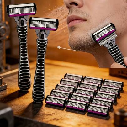 Hệ thống dao cạo 6 lớp mang lại trải nghiệm cạo râu cực kỳ mượt mà, không gây kích ứng với thiết kế lưỡi dao chính xác giúp cạo sát và sạch chỉ trong một lần.
