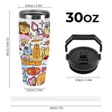 30oz  HAVE GOOD DAY Stanley Style Tumbler Wrapped Graffiti SGRHO Mug - 白色 - 查看 2