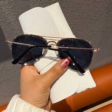 Rhinestone Aviator Women Fashion Glasses Fashion Retro Style Shades For Driving Summer Beach - Multicolor - View 6