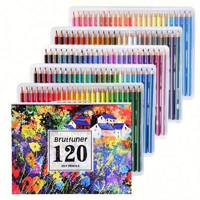 Set de 48 lápices de colores a base de aceite, 48 colores, núcleos de pigmento mineral, colores vívidos, suaves y finos, excelente efecto de pintura, dibujo y coloración profesional, diseño artístico, útiles escolares, artículos de arte, artículos de regreso a clases