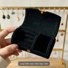 Elegant Mini Jewelry Organizer Box - Portable, Anti-Tarnish Velvet Lined For Rings & Accessories - Perfect Gift For Women On Mother's Day, Valentine's, Birthdays - Small Storage Box - View 12