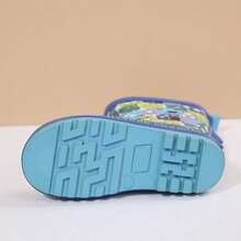 Waterproof Cartoon Rain Boots For Toddler Boys And Girls Lightweight Non-Slip Kids Puddle Boots With Easy Pull Handles For Outdoor Play And Walking - 藍色 - 查看 6