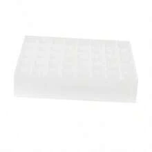 Balacoo Caja Organizadora para Pintar Labios y Maquillaje 40 Ranuras Organizador Compacto para Tocador Almacenamiento para Cosméticos y Joyería Adecuado para Hogar y Tienda - Blanco - Ver 1